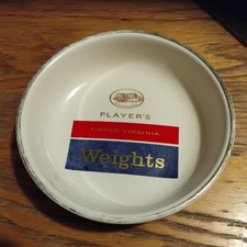 Vintage Players Tipped Virginia Weights Advertising Ashtray