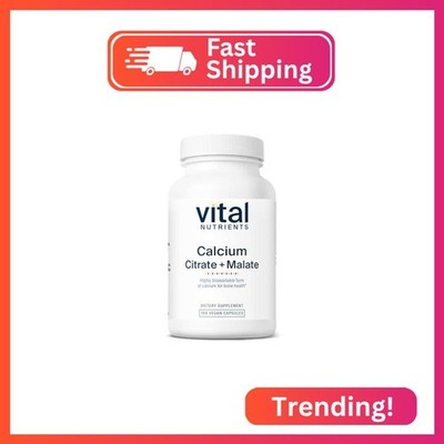 Vital Nutrients - Calcium (Citrate/Malate) - Most Bioavailable Form of Calcium -