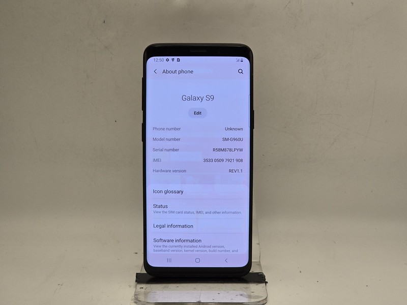 Samsung Galaxy S9 - SM-G960U - 64GB - Black - Unlocked