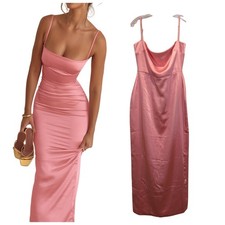 House Of Cb Costanza Satin Maxi Dress Size Large