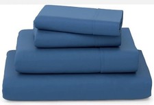 Fairfield Square 4 Piece Sheet Set QUEEN Size Microfiber - Navy Blue Color - NEW