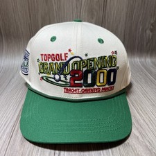 Vintage Topgolf Grand Opening 2000 White Speckled Snapback Baseball Cap/Hat
