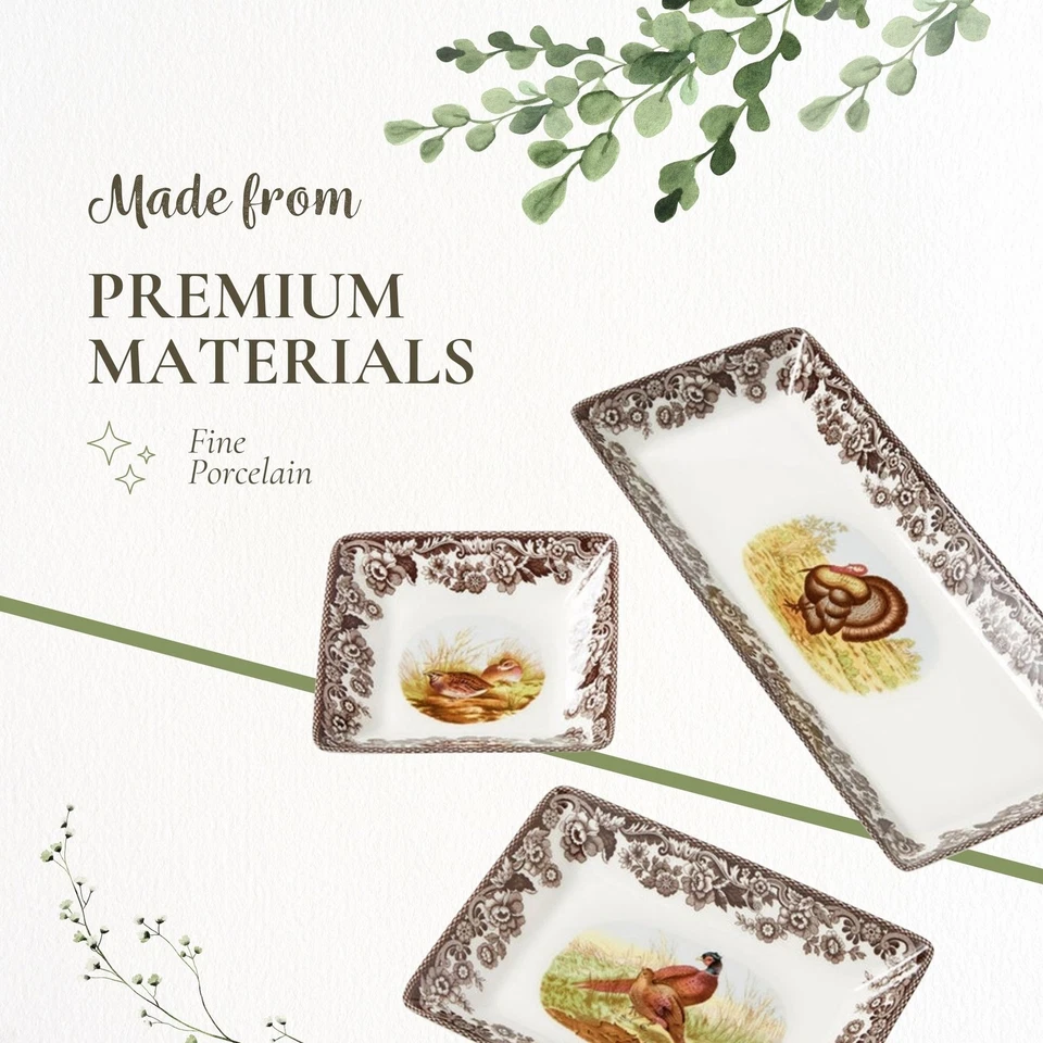 Spode Woodland 3-Piece Traditional Nesting Trays, Perfect for Thanksgiving - Image 4 of 4