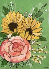 ACEO Original Acrylic + Ink 2.5”x3.5” - “18+11” 1/1 by Mia Macabeo