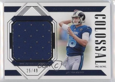 2018 Panini National Treasures Colossal Pro Bowl Materials 25/49 Jared Goff v1x
