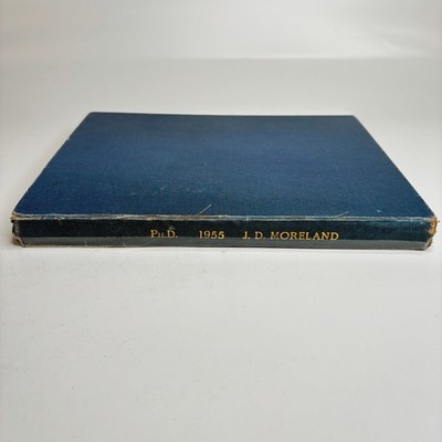 Vintage PhD Thesis Jack David Moreland 1955 The Perception of Colour Research