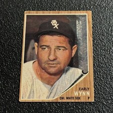Topps 1962 Early Wynn 385 Chicago White Sox Baseball Base Set Trading Card