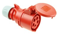 Tragbare Steckdose 16A 5P 400V Rot IP44 Shark 215-6