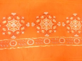 7592990: JAPANESE KIMONO JAPANESE NAGOYA OBI / WOVEN FLOWER CREST