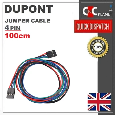 4 PIN DUPONT JUMPER CABLE CONNECTOR FEMALE STEPPER 4 Pin Female to Female Jumper Wire Dupont pin Cable 3D printer stepper UK FAST