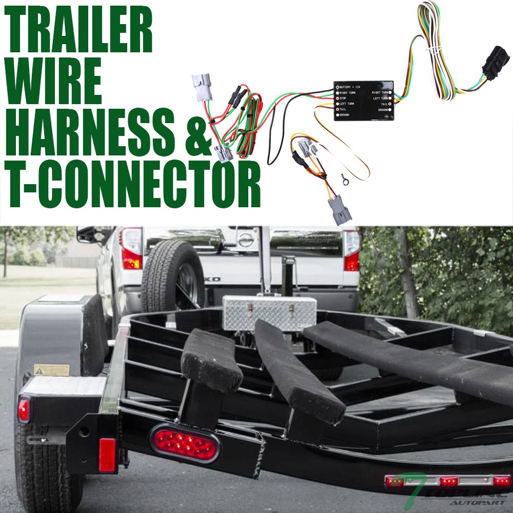 Topline For 2006-2014 Kia Sedona Trailer Hitch 4-Way Wiring Harness Connector
