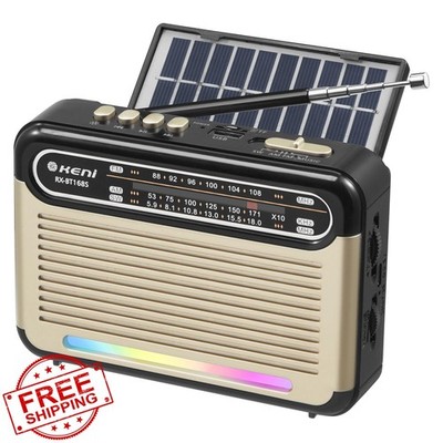 G Keni Solar Radio GoldenandBlack AM FM SW