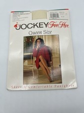 Collant vintage fantino per lei regina alto bianco antico trasparente controllo top NOS