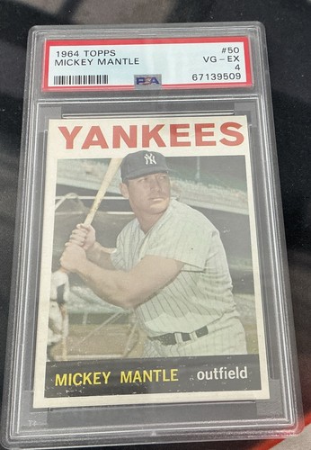 1964 Topps - Mickey Mantle #50 VG-EX PSA 4 Yankees MLB