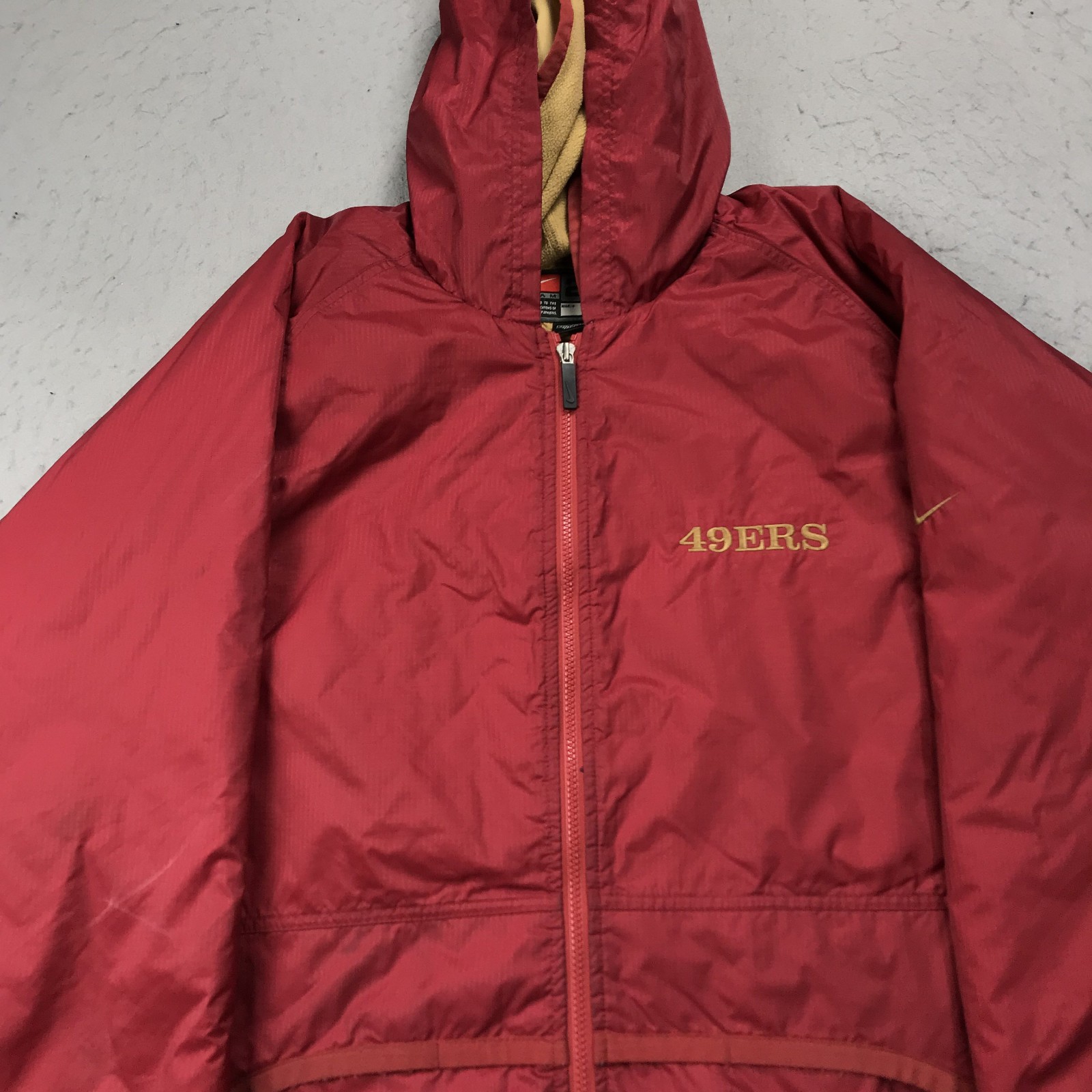 SACAI X NIKE VINTAGE San Francisco 49ers Giacca Uomo 2XL Rosso Oro Nike Parka NFL Anni 90