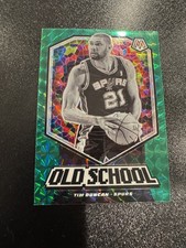 2019-20 Panini Mosaic - Old School Tim Duncan #20 Green Mosaic Prizm