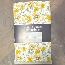 Better Homes Gardens Watercolor Floral Yellow Cotton Fabric 2 yds Precut 45"
