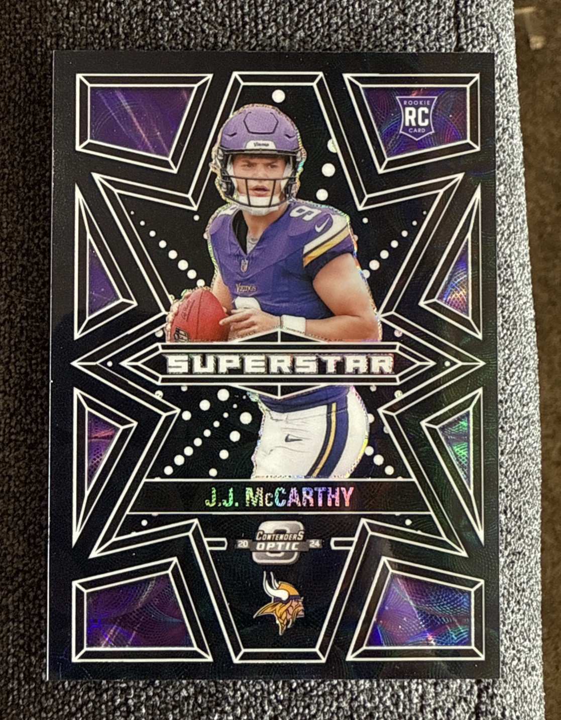 2024 Contenders Optic JJ McCarthy Superstar Black 21/25 Rookie