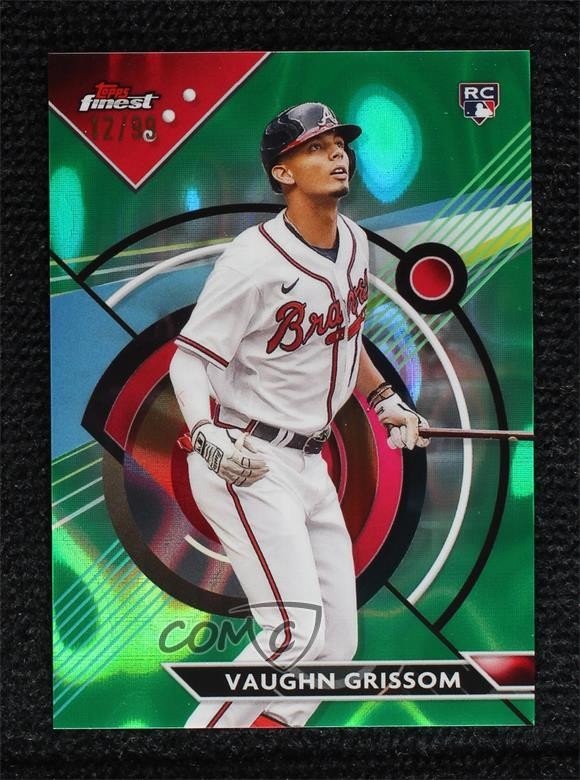 2023 Topps Finest Green Lava Refractor 12/99 Vaughn Grissom #88 0fz3