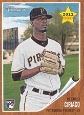 2011 Topps Heritage Baseball Card #229 Pedro Ciriaco RC