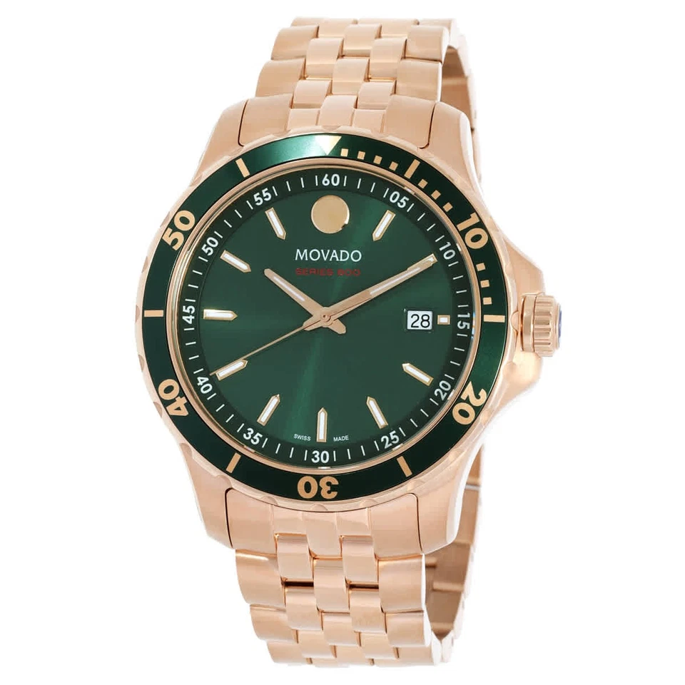 Movado Series 800 Quartz Green Dial Men's Watch 2600185