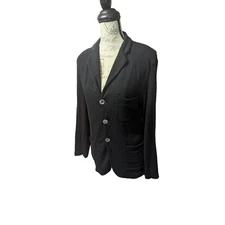 BLEUSALT The Big Rock Boyfriend Blazer Jacket Size 2 (Medium) in Black 