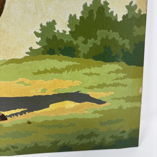 VTG PBN Paint by Numbers Brown Horse Painting Bluegrass Beauties Finished 1960s - Picture 6 of 17