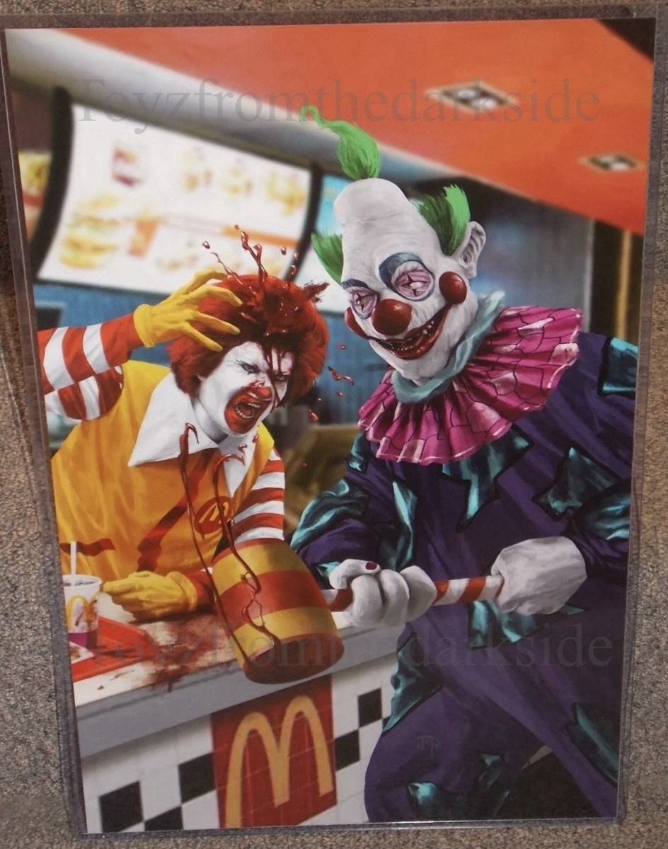 Killer Klowns Jumbo vs Ronald McDonald Glossy Art Print 11x17 In
