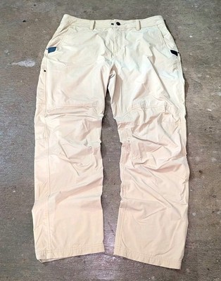 SITKA Gear Men's Beige Solid Nylon Khaki Hunting Pants 38R Regular Belt Loops