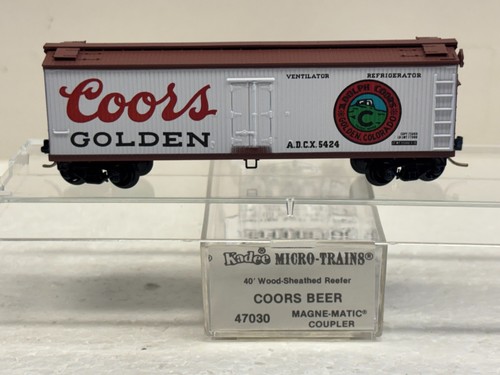 Micro trenes Kadee escala N MTL 47031 Coors dorado ADCX 5424 refrigerador de madera | Zustand: New