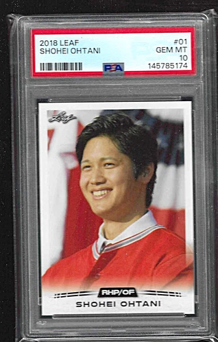 2018 Leaf #1 - Shohei Ohtani Rookie CARD  -  PSA 10 GEM MINT