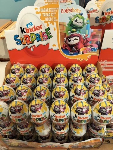 10x Kinder Surprise Colorbots Chocolate Eggs with Toy Inside 20g Each