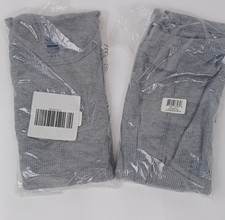 Gray Thermal Underwear Set Top Pants Women's L FOL Warm Waffle Base Layer