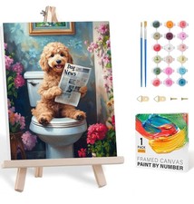 Framed Paint By Numbers Kit For Adults DIY Canvas Oil Painting Art 8x12