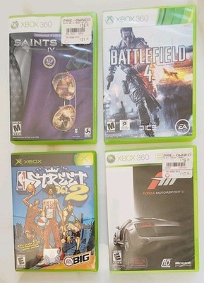 XBOX NBA STREET VOL2,  BATTLEFIELD 4, SAINTS, MOTORSPORT3 E & M INCLUDES ALL