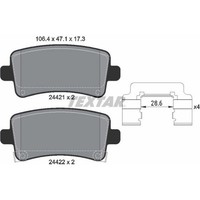 Textar 2442102 Bremsbelagsatz FüR Opel Chevrolet Saab Insignia Malibu 9 5 G09