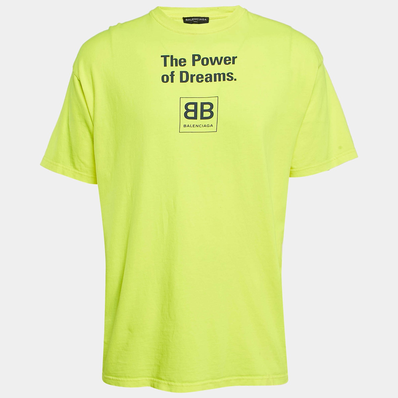 Balenciaga Neon Yellow Jersey The Power Of Dreams TShirt S