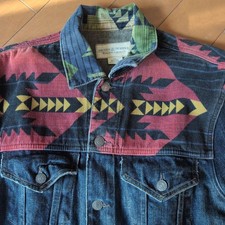 Ralph Lauren Polo Denim Supply Southwestern Serape Aztec Western Jean Jacket L
