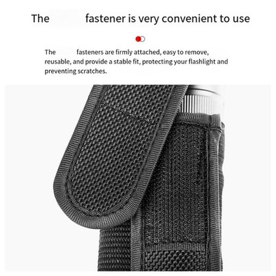 Practical Waist Mount Flashlights Pouch Outdoor Nylon Texture Battery Storage