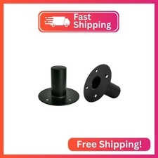 Amooma Speaker Stand Top Hat 2 Pack Black Metal Pole Mount Adapter
