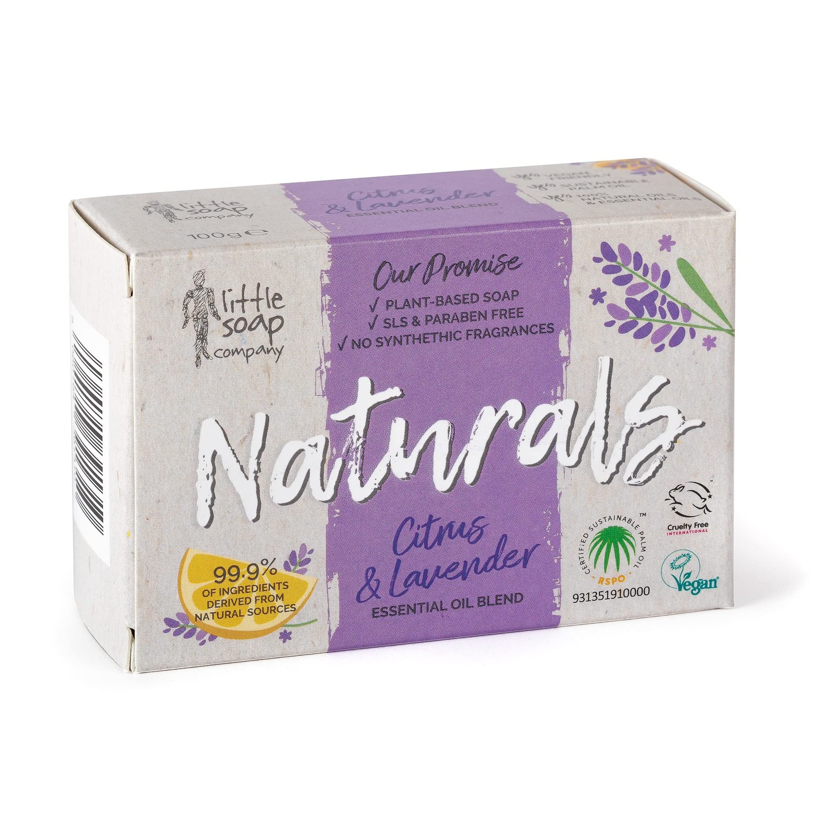 Little Soap Company Natural Range - Citrus, 100g - Image 3