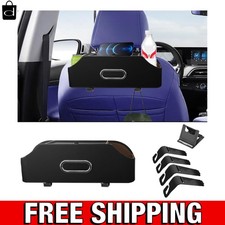 Car Seat Back Organizer with Cup Holder and Tissue Box Headrest Hanging Storage