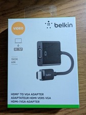 Belkin HDMI to VGA Adapter with Micro-USB Power, 6 inches Black