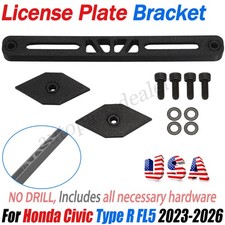 For Honda Civic Type R Fl5 23-26 No Drill License Plate Bracket Mount Whardware