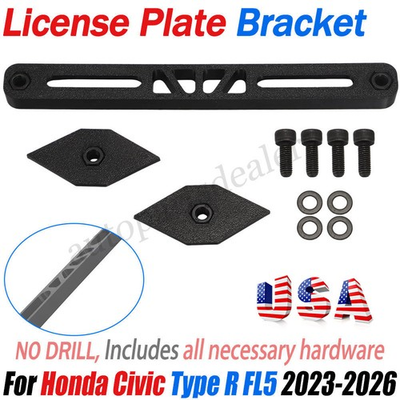 #ad #ad For Honda Civic Type R FL5 23 26 NO DRILL License Plate Bracket Mount w Hardware $59.99