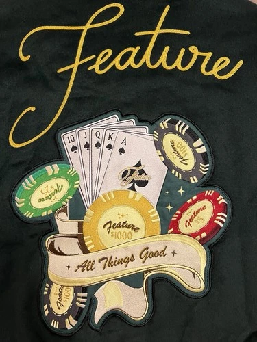 FEATURE Shosuke Varsity Jacket Las Vegas Casino Playing Cards One of One NWT image 3