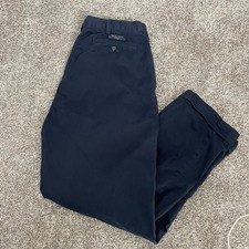 Vtg Polo Ralph Lauren Hammond Pants Mens 38x29 Navy Blue Pleated Trousers EUC