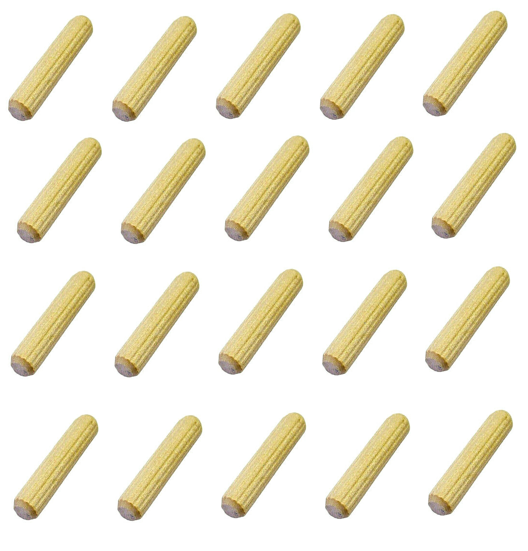 20 x 6mm x 30mm Wooden Dowels For DIY Beds / Wardrobes Dowel Pins