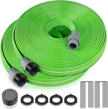 LAVEVE Sprinkler Soaker Hose for Yard 100 FT (50FT x 2 Pack) Heavy Duty