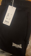 LONSDALE Men’s Essential Joggers - Black - SMALL